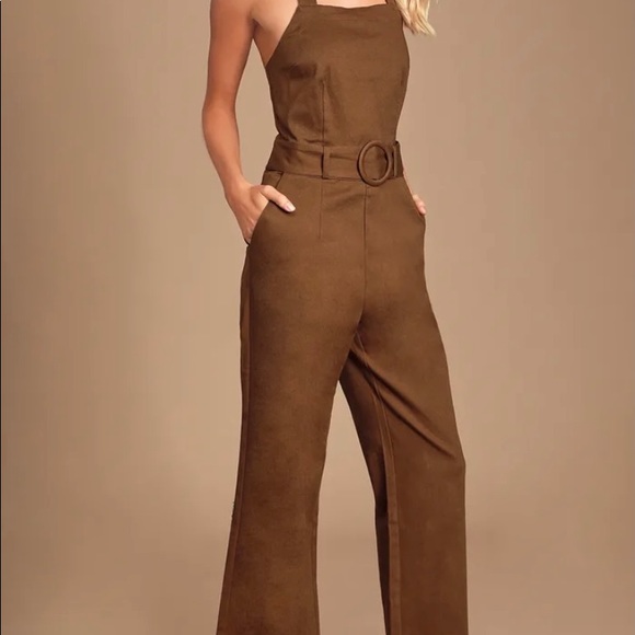 Moon River Belted Halterneck jumpsuit #1527 - Picture 2 of 15